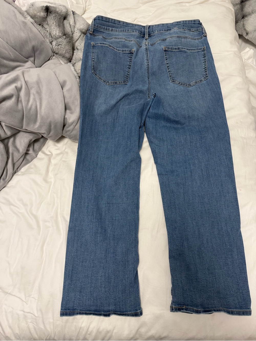 NYDJ High Rise Straight Leg Jeans Blue Waist 14